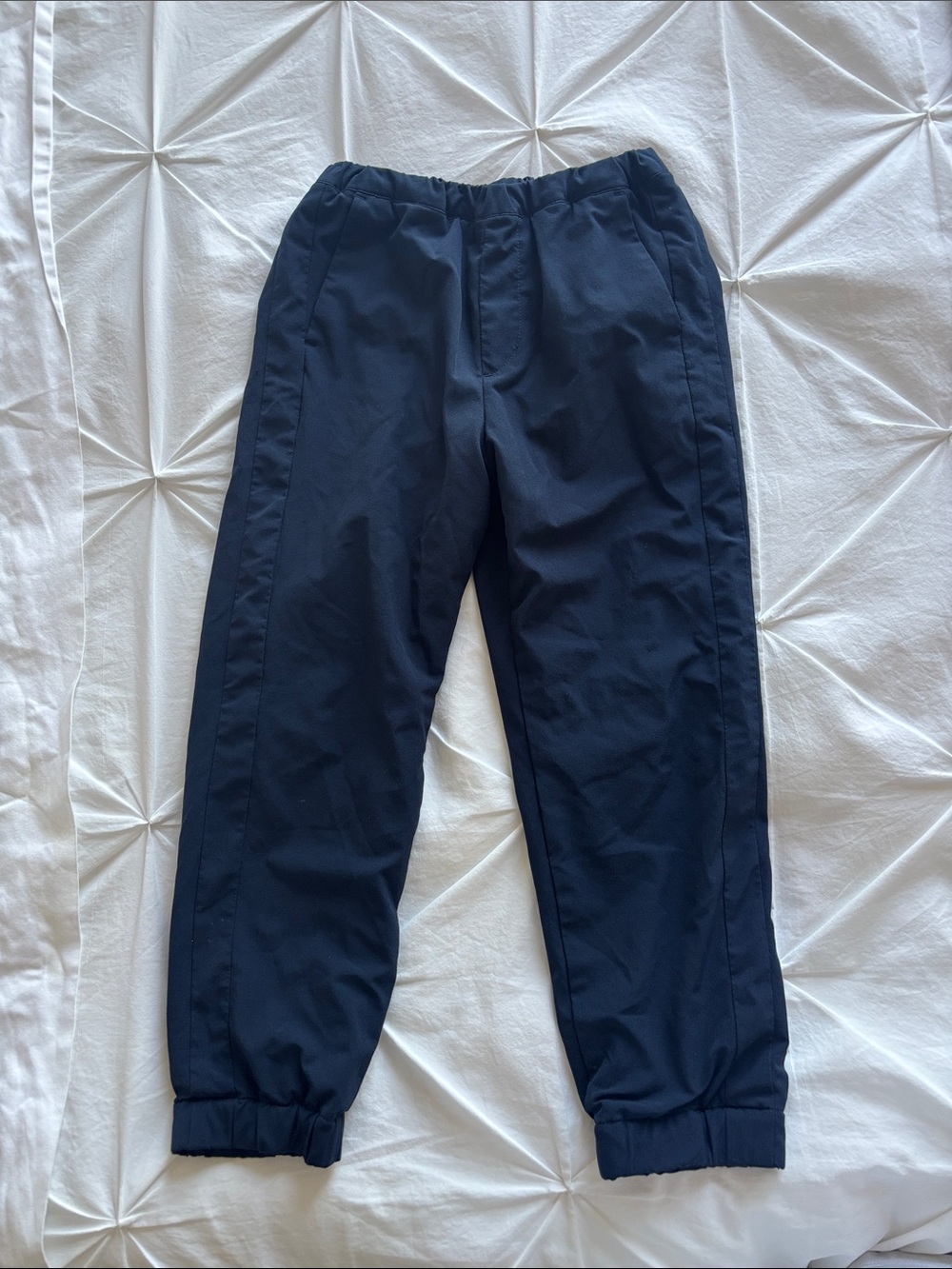 Uniqlo fleece lined Navy Elastic Waist Kids Jogger Pants
